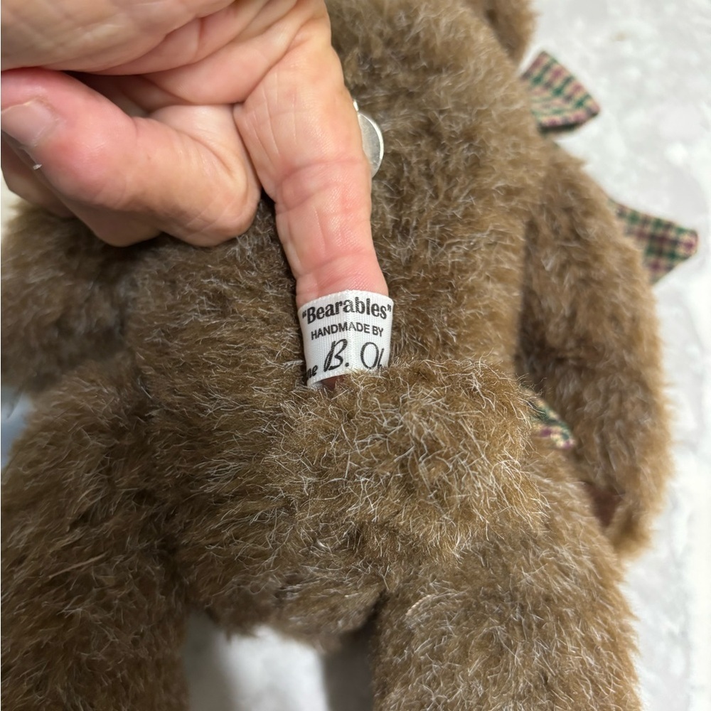 Bearables Diane B Ohanian Fur Teddy Bear Jointed Handmade Collectible Plush - Picture 6 of 7